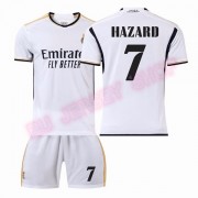 Real Madrid Fodboldsæt Børn 2023-24 Eden Hazard 7 Hjemmetrøje..